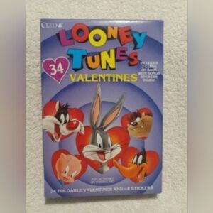 Vintage Looney tunes 34 foldable valentine day greetings cards & stickers
